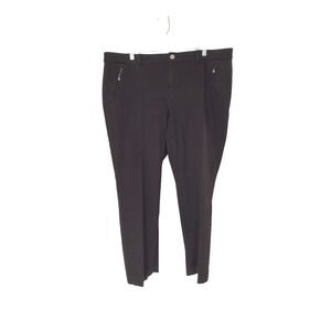 Lauren Ralph Lauren Pants Women's Black Basic Casual Classic Cropped Size 18W